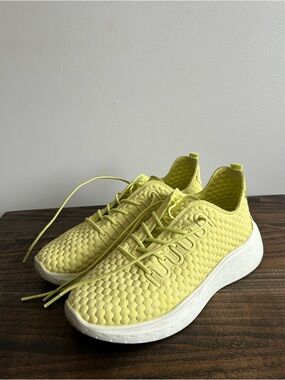 ECCO Therap Leather Sneakers, Size 38, Colour name Sunny Lime.